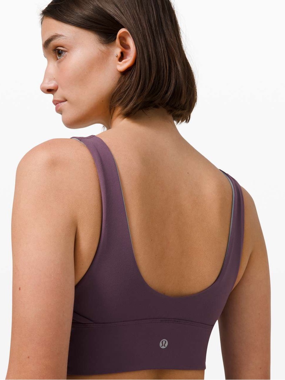 Lululemon Align Reversible Bra Size 4 Purple Rhino Gray LW2CYNS